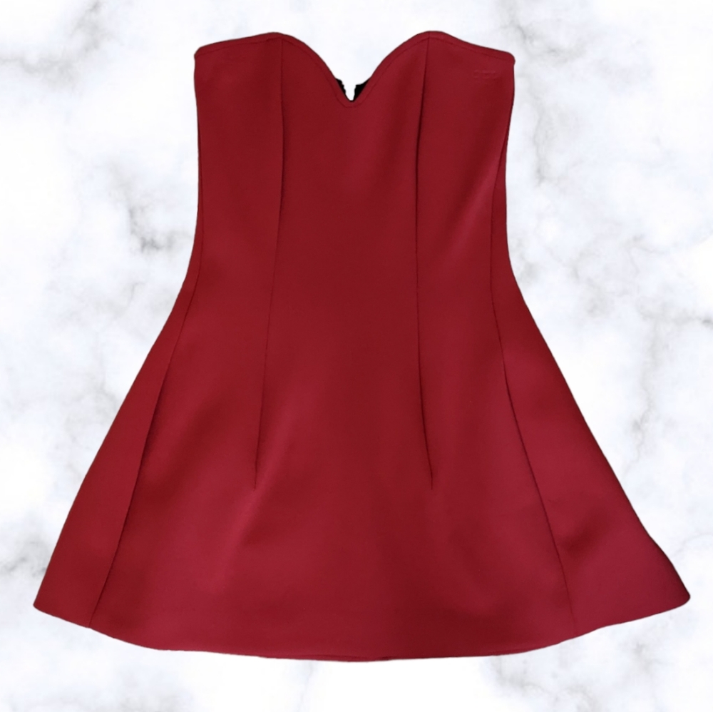 Boulee Strapless Sweetheart Dress size 2 in Red